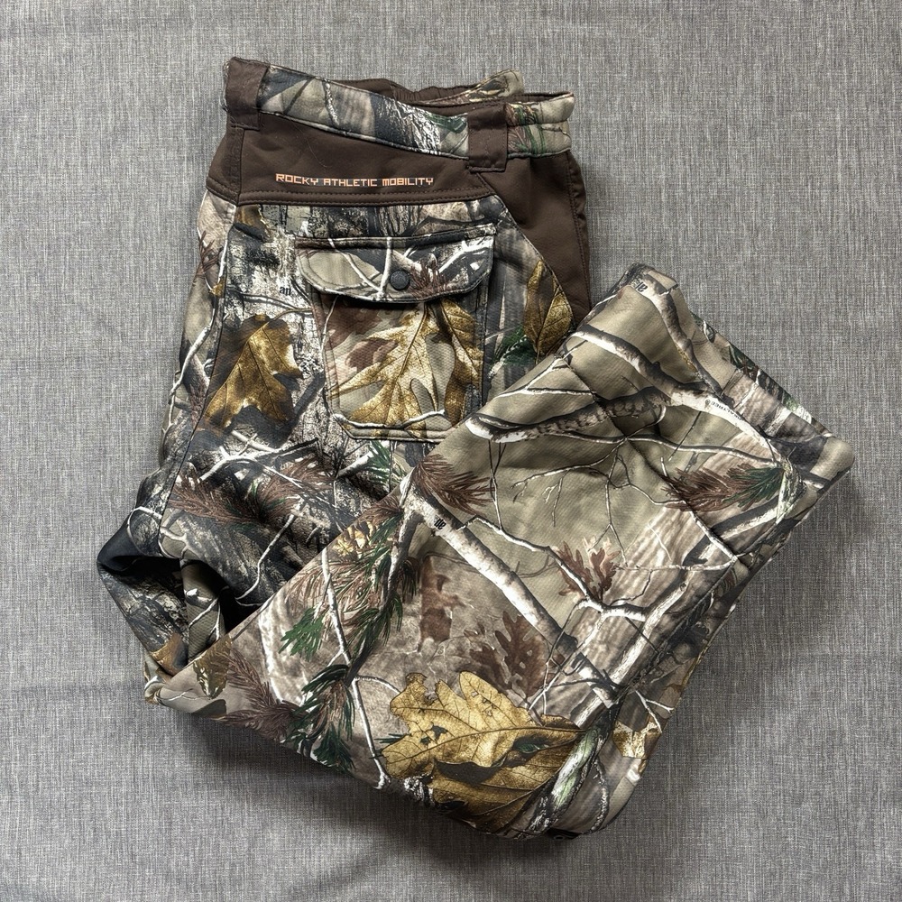 Rocky Camo Pants Men's Scent IQ Athletic Mobility Large adjustable waist